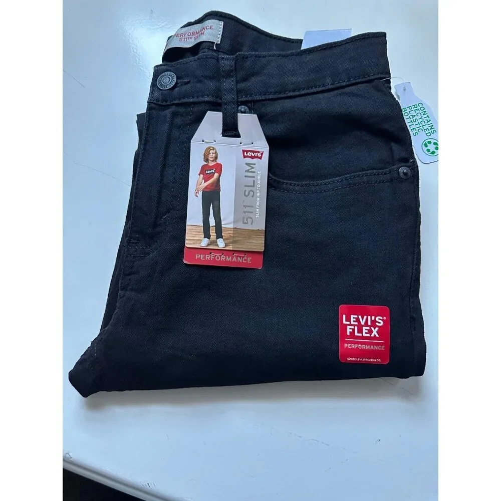 Levi’ Boys 511 Slim Stretch Performance size 28W X 30L (16) NWT